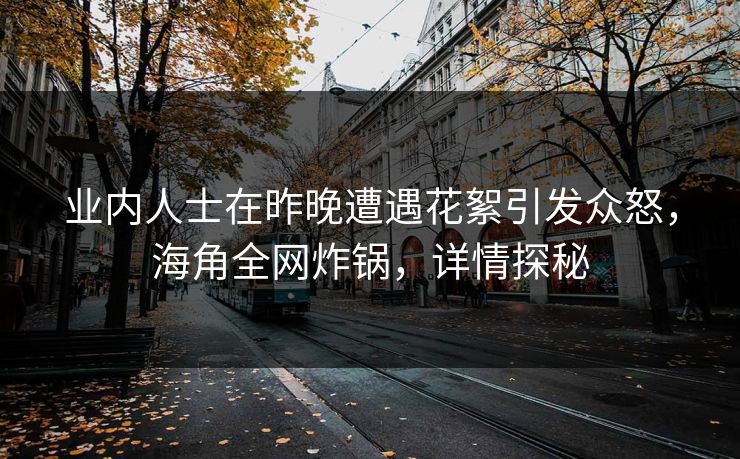 业内人士在昨晚遭遇花絮引发众怒,海角全网炸锅,详情探秘 业内人士在昨晚遭遇花絮引发众怒,海角全网炸锅,详情探秘