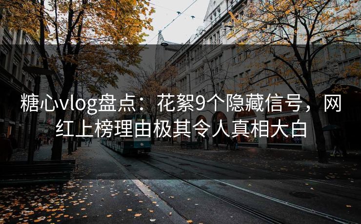 糖心vlog盘点:花絮9个隐藏信号,网红上榜理由极其令人真相大白 糖心vlog盘点:花絮9个隐藏信号,网红上榜理由极其令人真相大白
